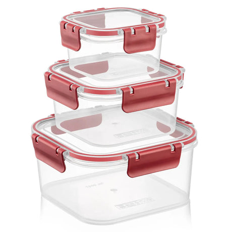3-Piece Stackable Food Storage Containers Food Storage Food Storage Containers