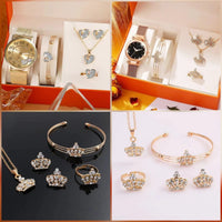 Classy Ladies Gift Set – Elegant 5-in-1 Jewelry and Watch Set in Gold jewelry set Jewelry Sets
