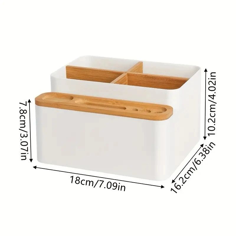Multi Purpose Desktop Organizer with Dividers | Remote Control Storage