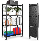 Foldable Multipurpose Rack with Shelves and Wheels – 4 Tier & 5 Tier Options