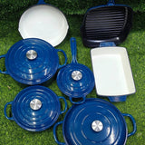 Original Heavy Duty Enamel Cast Iron 11-Piece Cookware Set – S JADE Premium Collection cook waresets Cookware Sets