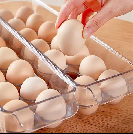 Acrylic Egg Holder with Lid – 14 Eggs Capacity | Stackable Fridge Organizer- Furaha Finds Kenya