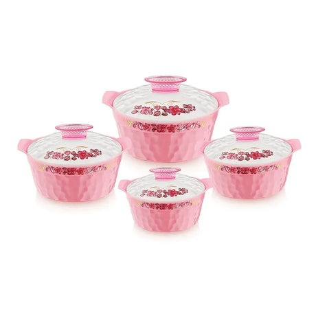 Hexon Hotpots Set | 4 Piece Thermal Food Storage | Sizes 1000ml, 1800ml, 2500ml, 3300ml- Furaha Finds Kenya