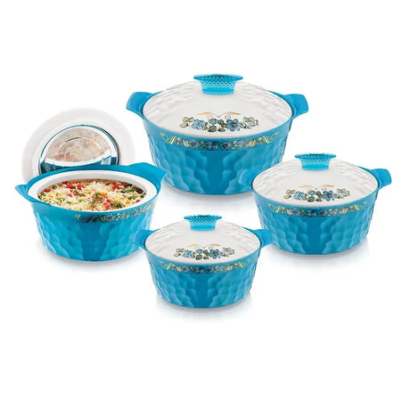 Hexon Hotpots Set | 4 Piece Thermal Food Storage | Sizes 1000ml, 1800ml, 2500ml, 3300ml- Furaha Finds Kenya
