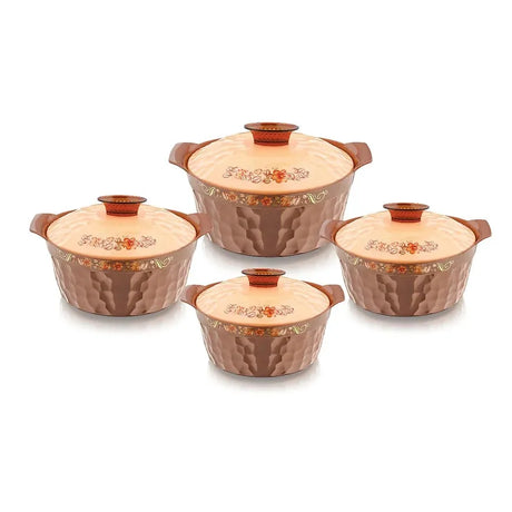 Hexon Hotpots Set | 4 Piece Thermal Food Storage | Sizes 1000ml, 1800ml, 2500ml, 3300ml- Furaha Finds Kenya