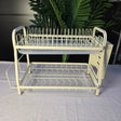 2 Layer High Quality White Dishrack – Carbon Steel Kitchen Drying Rack with Cutlery Holder dish racks Dish Racks