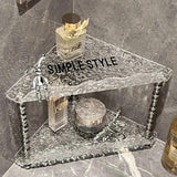 Non-Punching Triangular Acrylic Storage Rack – Nordic Corner Shelf for Bathroom and Home Organization wall maunted caddies Wall-Mounted Caddies
