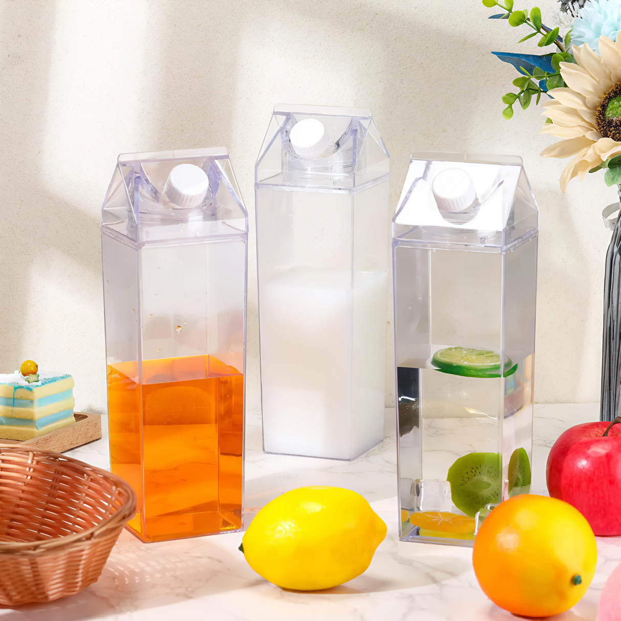 1 Litre Multipurpose Acrylic Bottle for Milk, Water, and Beverages