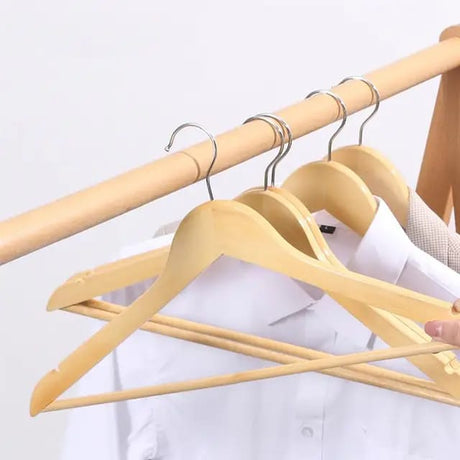 10 Piece Wooden Hangers Set Durable and Elegant
