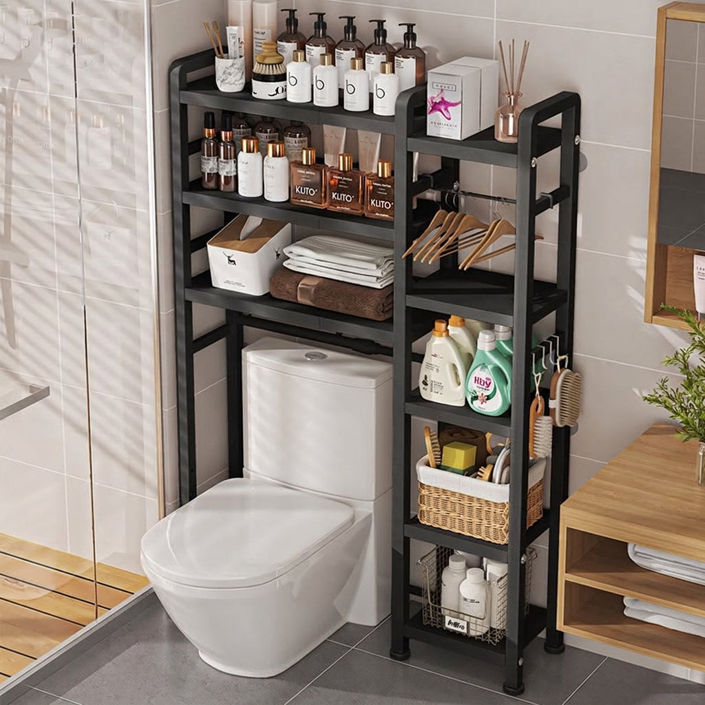 Black Bathroom Storage Rack