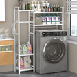 White Washing Machine Storage Rack