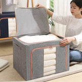 100L Foldable Zipped Closet Organizer – Large Capacity Storage Box