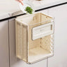 10L Wall Mounted Folding Rubbish Bin Large Capacity Kitchen Waste Bin Domestic Cabinet Trash Can