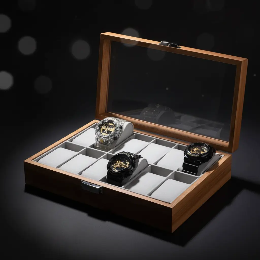 Wooden Watch Organizer 12 Slots For Collectors Display Case Watch accessories Watch Winders