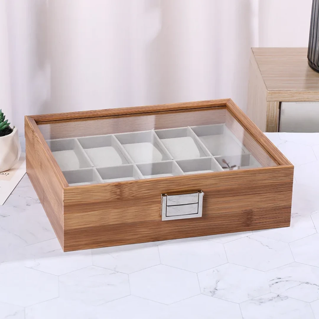12 Slots Wooden Watch Organizer Elegant Storage & Display Watch accessories Watch Winders
