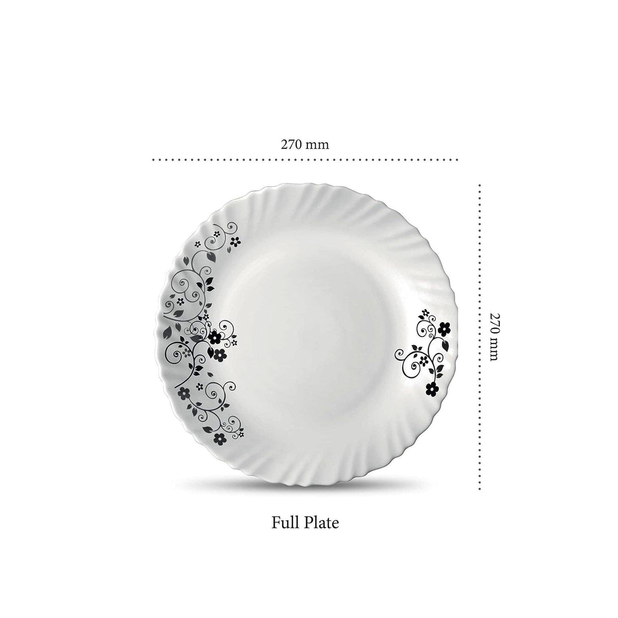 12 pcs Set | 13" Oval Platters (270mm) | Mystrio Black | Elegant Serving Dishes