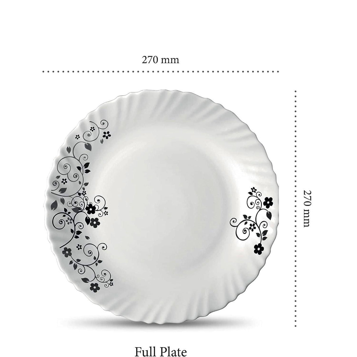 12 pcs Set | 13" Oval Platters (270mm) | Mystrio Black | Elegant Serving Dishes
