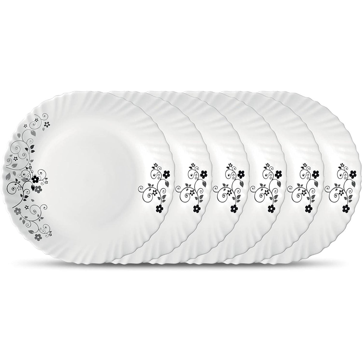 12 pcs Set | 13" Oval Platters (270mm) | Mystrio Black | Elegant Serving Dishes