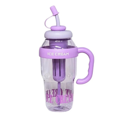 1200ml Cute Water Bottle with Straw for Milk, Juice, Tea, Coffee, and Beverages