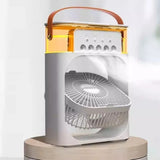 Rechargeable Portable Humidifier Air Cooler Fan with LED and Timer 600m