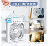 Rechargeable Portable Humidifier Air Cooler Fan with LED and Timer 600m