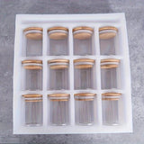 12pcs Glass Spice Jar Set with Bamboo Airtight Lids 200ml Spice jars Seasonings & Spices