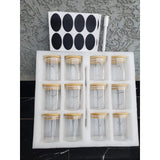 12pcs Glass Spice Jar Set with Bamboo Airtight Lids 200ml Spice jars Seasonings & Spices