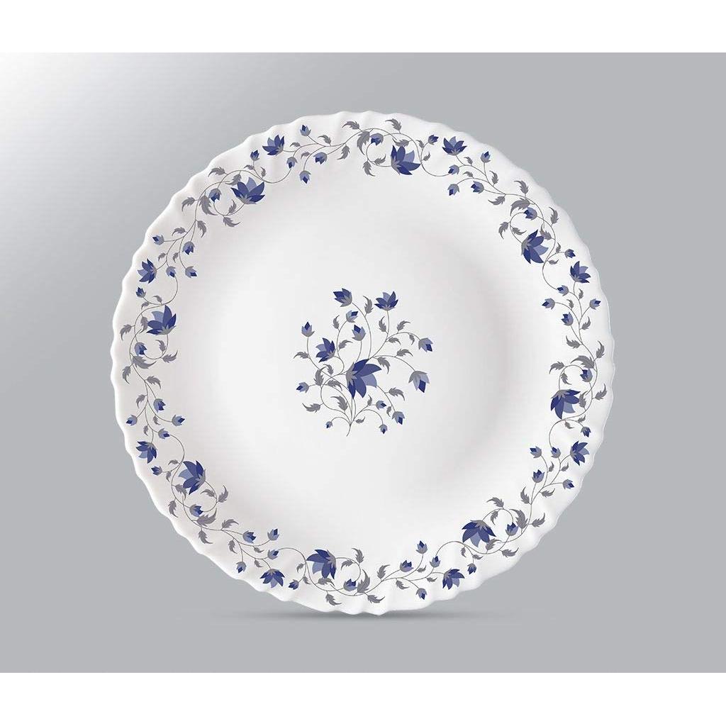 12pcs Set | 13" Oval Platters (330mm) | Blue Mystique Design | Serving Main Courses, Appetizers, Desserts