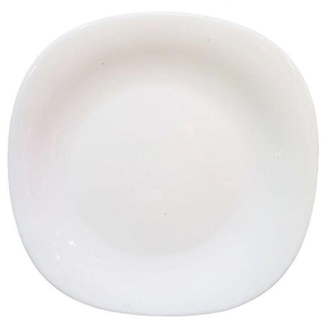 Set of 6 Quadra Square Side Plates | 7.5" (205mm) | White Plain | 36-Piece Set | Modern and Durable- Furaha Finds Kenya