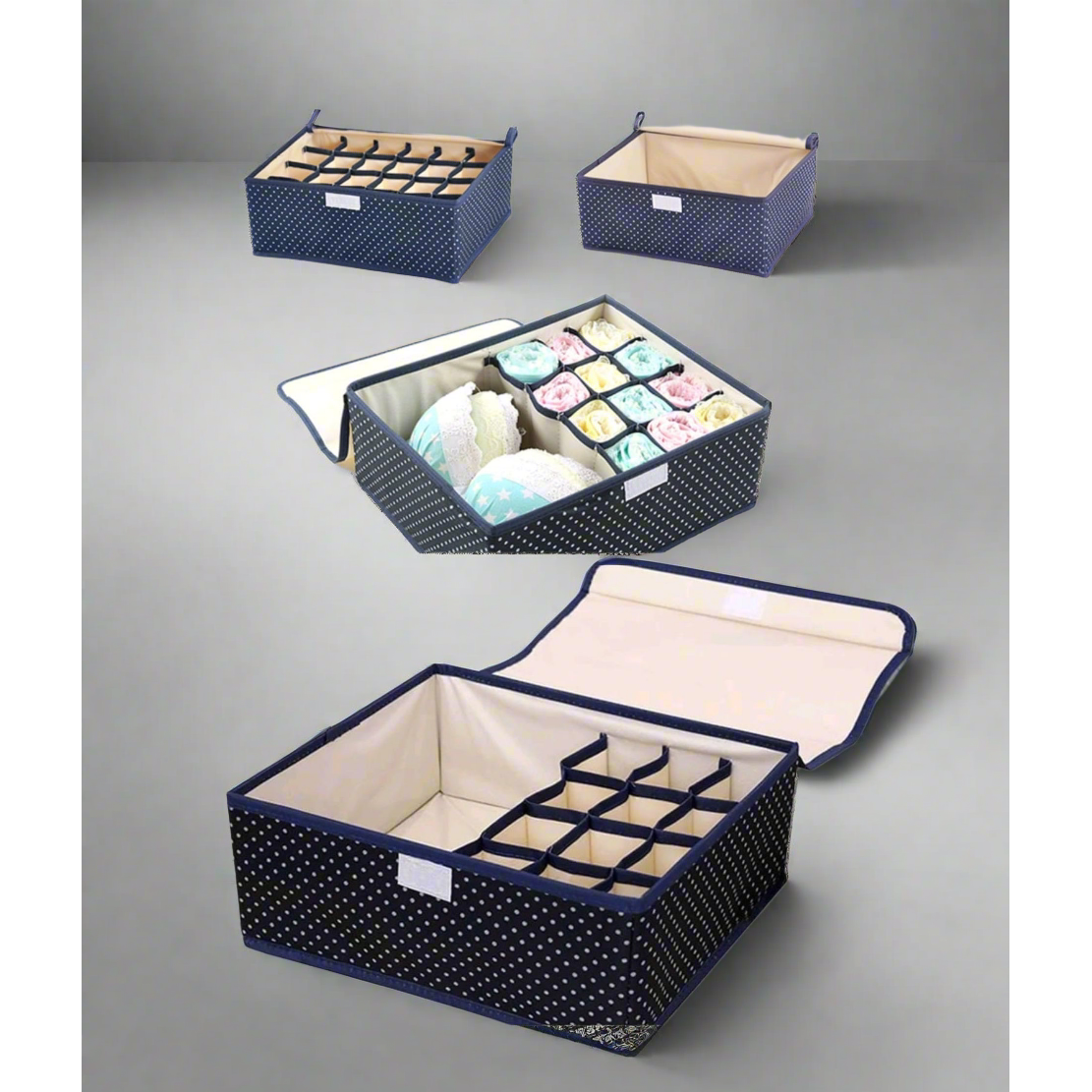 13 Grid Undergarment Organizer 3in1 Closet Organizer with Lid Moisture Proof & Dust Proof
