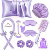 13pcs Satin Silk Beauty Sleep Set for Comfortable Night Rest