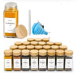 12pc Premium Thick Glass Spice Jar Set – 120ml with Bamboo Lids, Stickers, Funnel & Pen- Furaha Finds Kenya