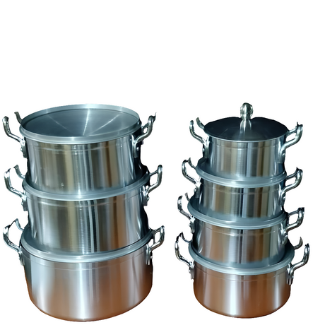 14pcs Aluminium Cookware Set – 7 Cooking Pots with Matching Lids
