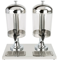 16 Ltr (8x2Ltr) Stainless Steel Double Juice Dispenser Kitchen appliances Beverage Dispensers