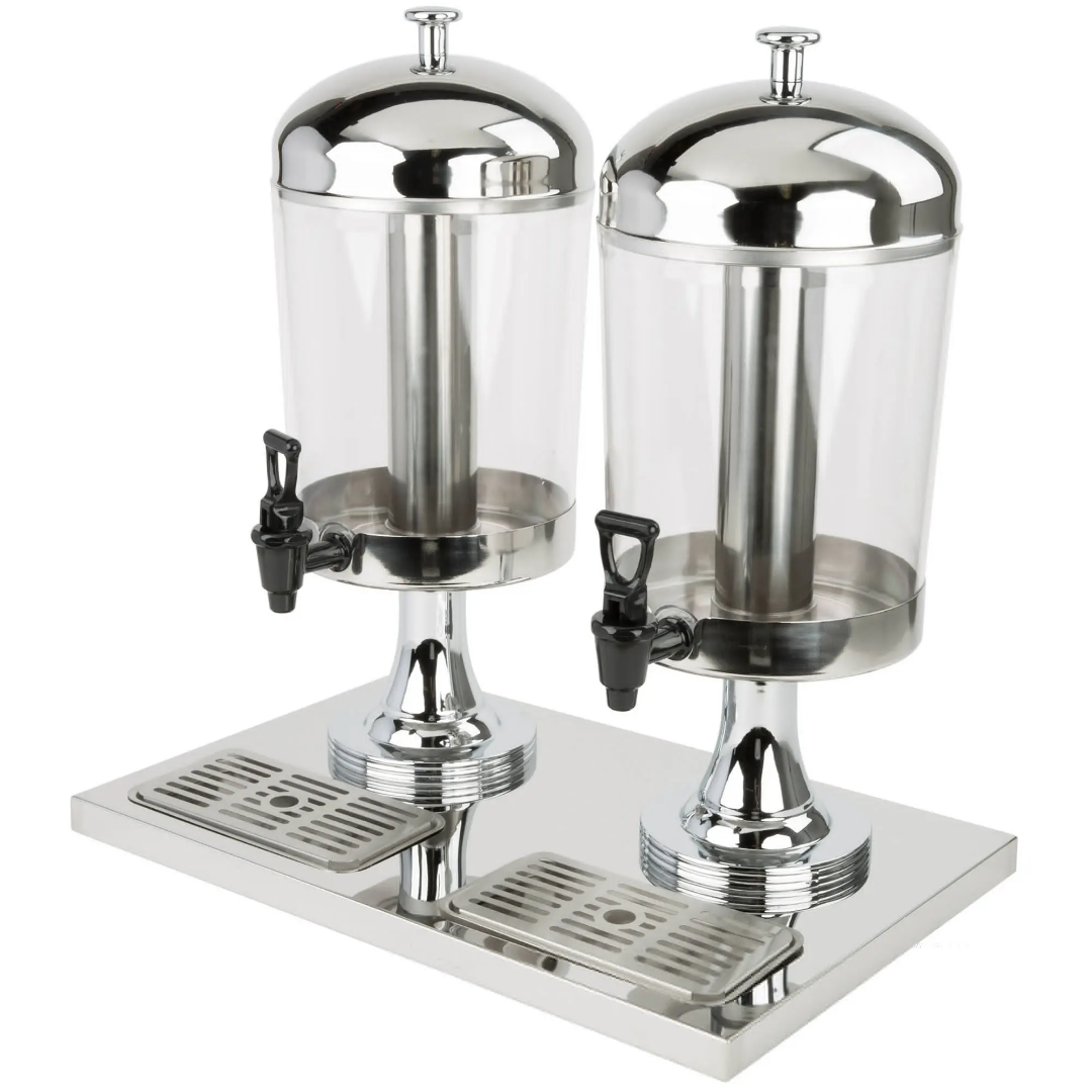 16 Ltr (8x2Ltr) Stainless Steel Double Juice Dispenser