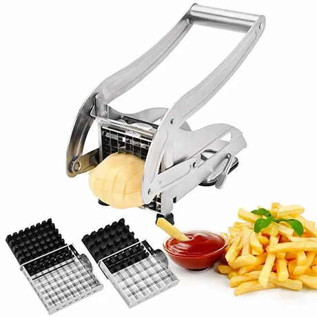 Multipurpose Stainless Steel Chips Cutter with Suction Pad– Heavy Duty Potato Slicer for Perfect Fries | Vegetable- Furaha Finds Kenya