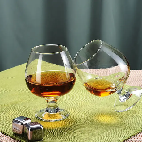 Furaha Finds Bistro Cognac Brandy Wine Glasses Set of 6 Elegant Glasses for Cognac, Brandy, and Spirits