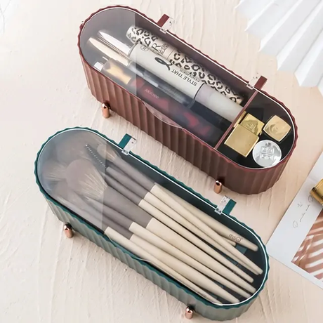 Cosmetics Storage Box | DustProof Makeup Organizer for Cotton Pads, Swabs, Beauty Egg Holder, Bathroom Jewelry Organizer- Furaha Finds Kenya