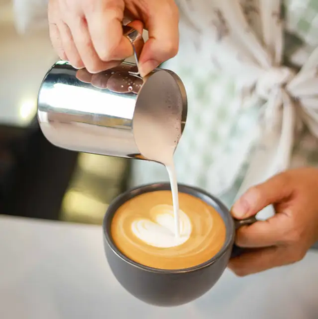 Steel Milk Jug | 600ml Stainless Steel Milk Frothing Pitcher for Coffee, Lattes, and Cappuccinos (Silver)- Furaha Finds Kenya