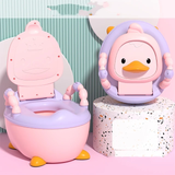 Furaha Finds High Quality Kids Potty  Cartoon duck baby toilet seat with ergonomic backrest, detachable bowl, and non slip base.
