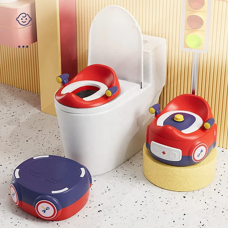 Furaha Finds 3in1 Multifunctional Car Toilet Kids portable potty seat for travel, home, and outdoor potty training.