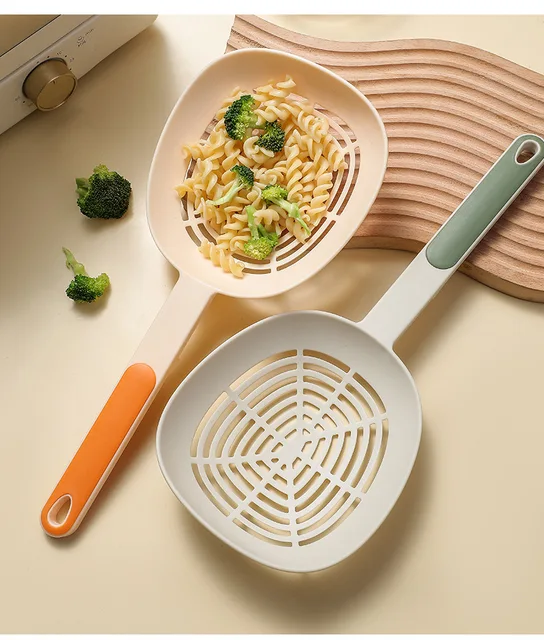 Large Long Handle Colander & Kitchen Strainer Set | Nonstick & Heat Resistant