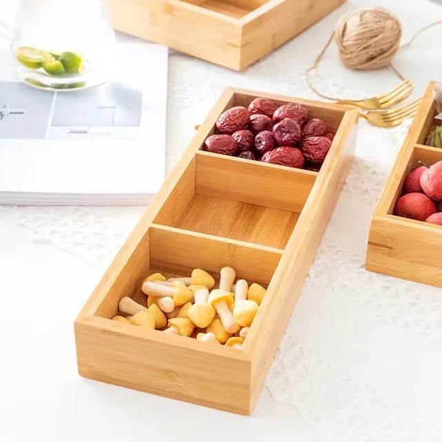 3 Slot Wooden Tea Bag & Candy Organizer Stylish Storage Solution- Furaha Finds Kenya