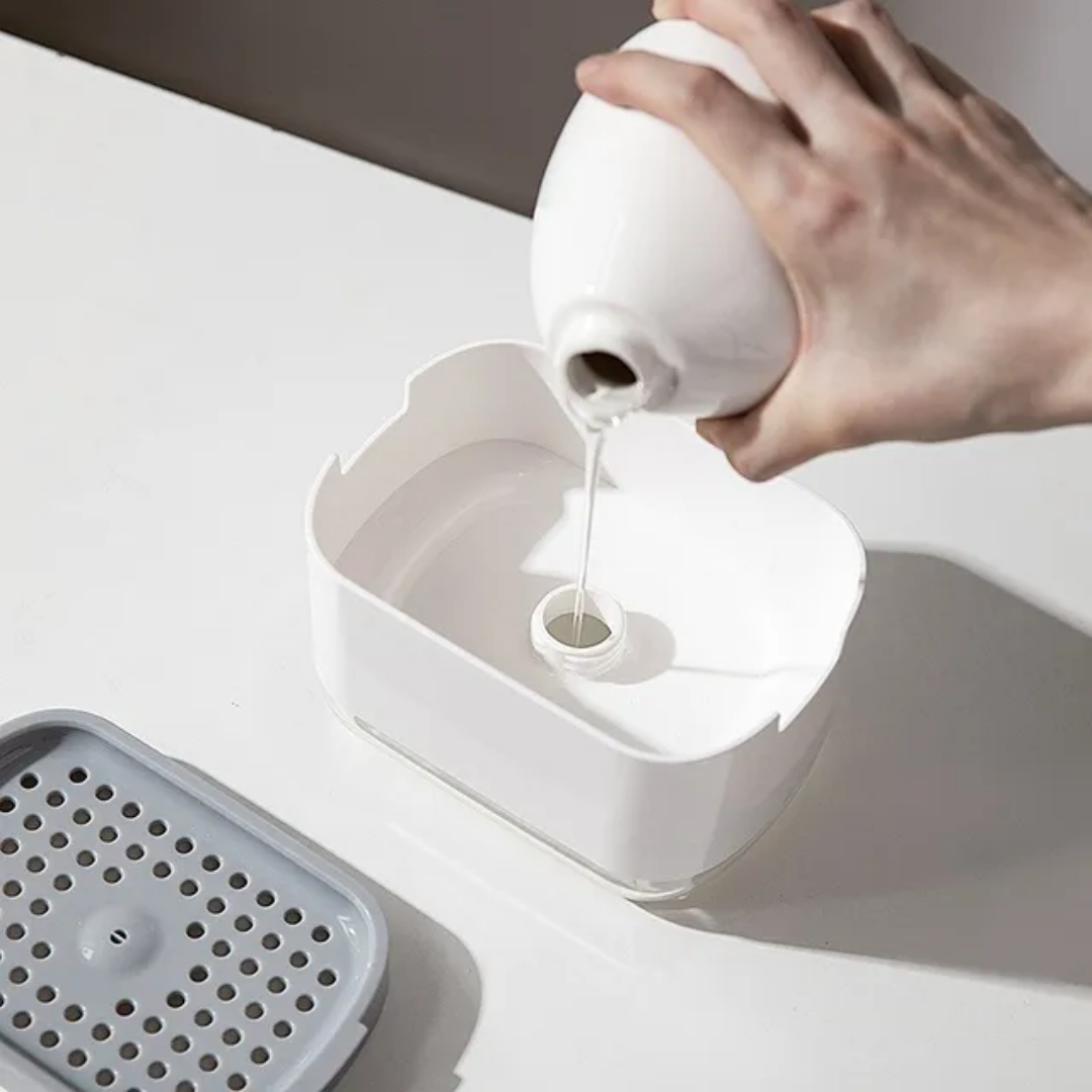 Nordic Classy Soap Holder & Dispenser 400ML Elegant Bathroom & Kitchen Accessory