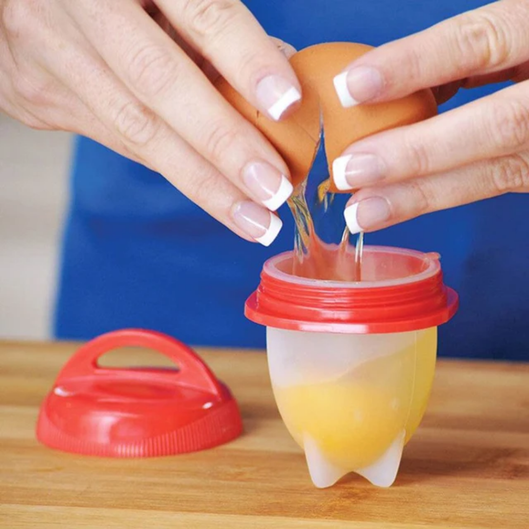 6 Piece Silicone Egg Poacher/Boiler Set