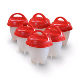 6 Piece Silicone Egg Poacher/Boiler Set