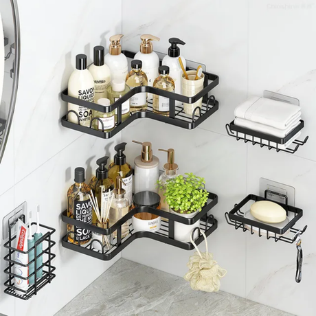 5 Piece Triangular Shower Caddy Shelf/Bathroom Organizer
