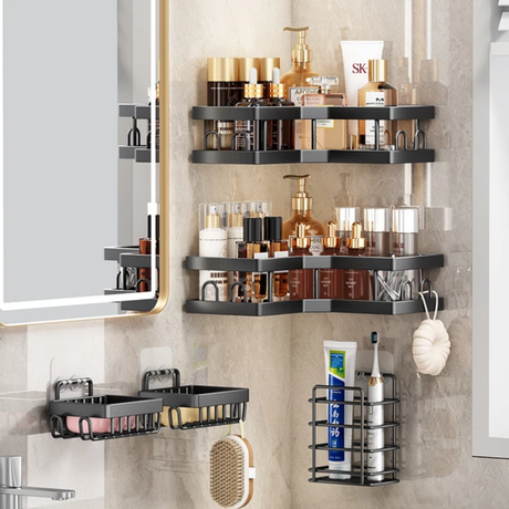 5 Piece Triangular Shower Caddy Shelf/Bathroom Organizer