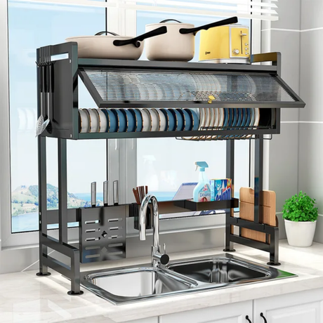 MultiPurpose Kitchen Storage/Drain Rack Space Saving Organizer for Utensils, Vegetables & Dishes- Furaha Finds Kenya