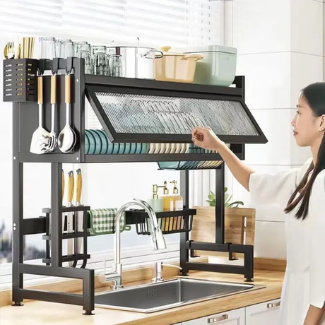 MultiPurpose Kitchen Storage/Drain Rack Space Saving Organizer for Utensils, Vegetables & Dishes- Furaha Finds Kenya